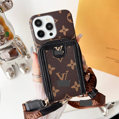#407  スマホケース  ストラップ付き カード収納付き   耐衝撃・防振性能に優れ、iPhoneに対応