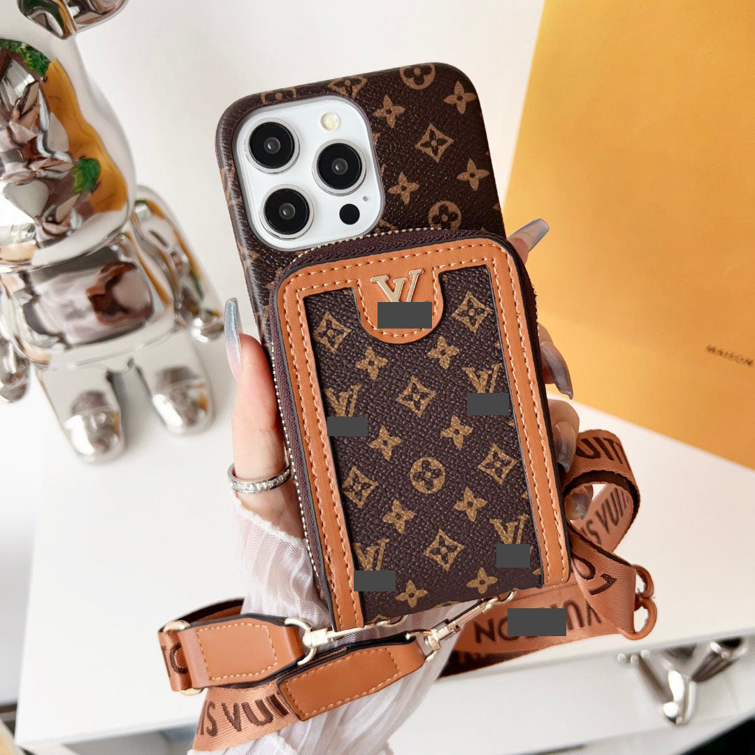 #407  スマホケース  ストラップ付き カード収納付き   耐衝撃・防振性能に優れ、iPhoneに対応